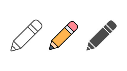 Pencil vector icon sign symbol