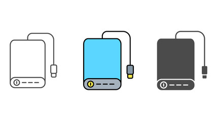 Power bank vector icon sign symbol