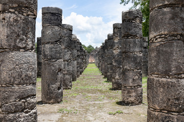 Fototapeta na wymiar Chichén-Itzá, Yucatan / Mexico - July, 24, 2019: Chichen Itza Archaeological site