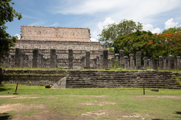 Fototapeta na wymiar Chichén-Itzá, Yucatan / Mexico - July, 24, 2019: Chichen Itza Archaeological site