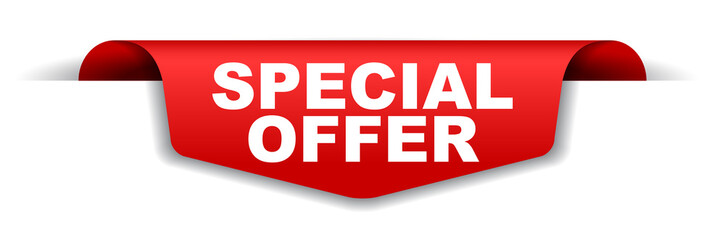 red vector banner special offer