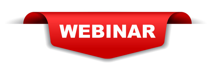 red vector banner webinar