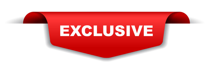 red vector banner exclusive