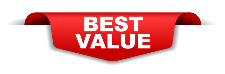 red vector banner best value