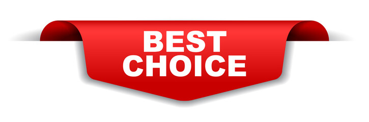 red vector banner best choice