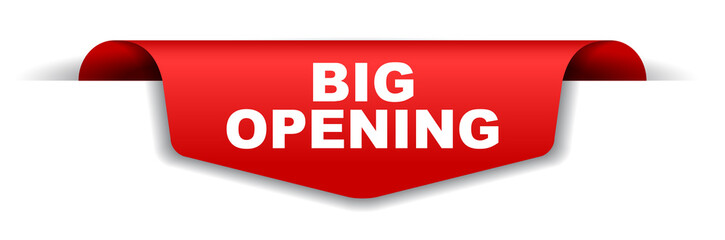 red vector banner big opening