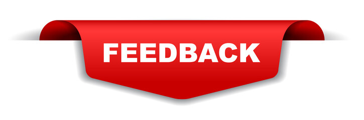 red vector banner feedback
