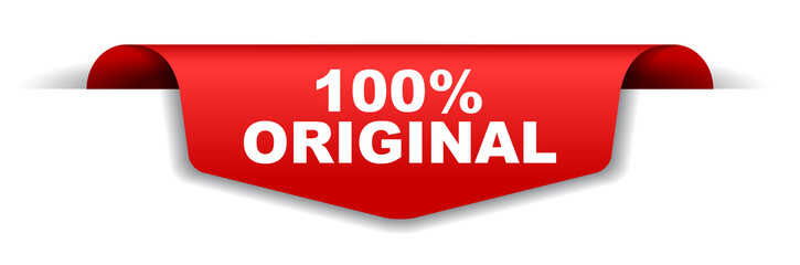 red vector banner 100% original