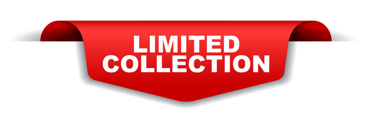 red vector banner limited colection