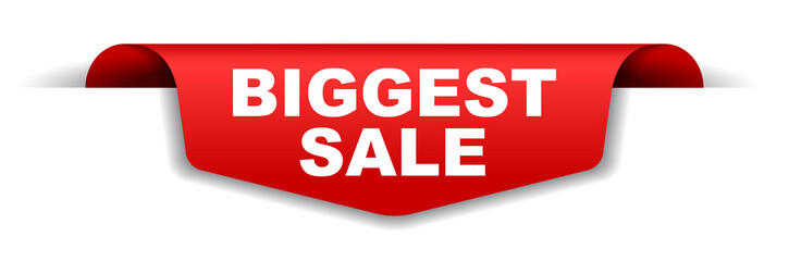 red vector banner biggest sale