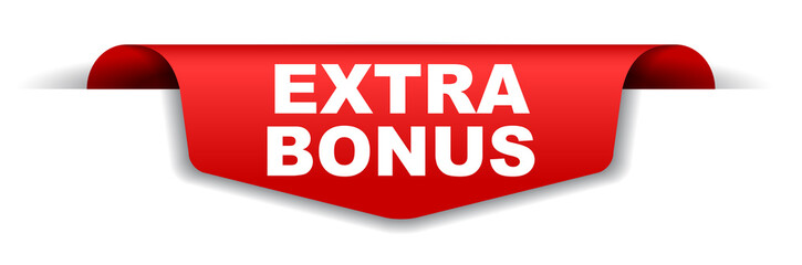 red vector banner extra bonus