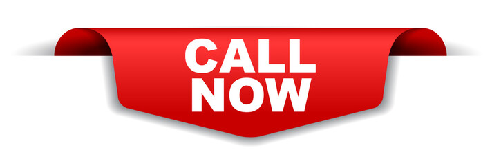 Obraz premium red vector banner call now