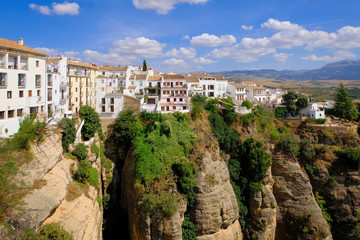 Fototapeta na wymiar Ronda, a city with white houses in Andalusia(Andalucia), Spain