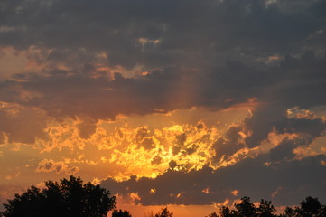 Fototapeta na wymiar Mott Sunset