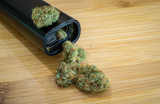 Cannabis Buds And A Vaporizer