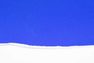 blue torn paper
