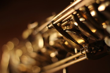 Obraz na płótnie Canvas Close up of a tenor saxophon