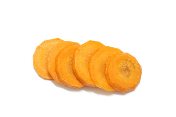 Fresh carrot isolated on white background.