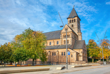 Fototapeta na wymiar view of catholic church in Luxembourg