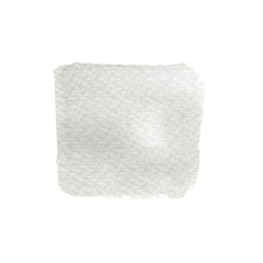 Paloma gray watercolor stain. Neutral tint color square shape. Hand drawn elegant element on white isolated background