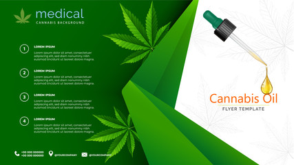 Cannabis or marijauna drop oil medical desing. vector illustration.