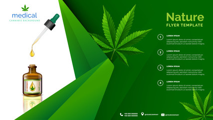 Cannabis or marijauna drop oil medical desing. vector illustration.