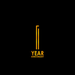 1 Year Anniversary Celebration Vector Template Design Illustration