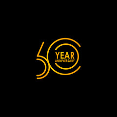 Fototapeta premium 60 Year Anniversary Celebration Vector Template Design Illustration