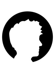 logo silhouette umriss kopf mann junge profil kreis rund clipart design cool kerl dude © Style-o-Mat-Design