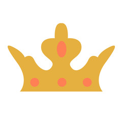 Medieval crown simple illustration on white background