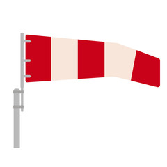 Windsock simple illustration on white background
