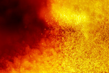 Abstract gold bokeh circles , bokeh abstract Christmas and new year theme background, Gold defocused light,