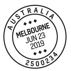 MELBOURNE, AUSTRALIA mail delivery stamp
