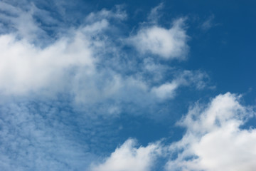 blue sky nature background and white clouds soft focus