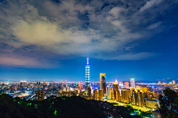 Taipei city at night, Taiwan