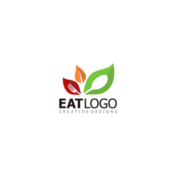 vegetarian food, leaf salad eat vegetables brand logo art icon vector illustration
