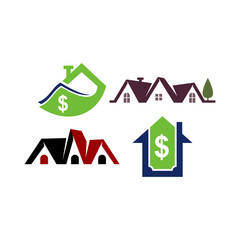 Real Estate Home Property Design Template Vector Set