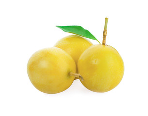 Passion fruit isolated on white background
