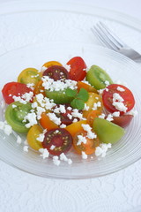 カラフルトマトのカッテージチーズ