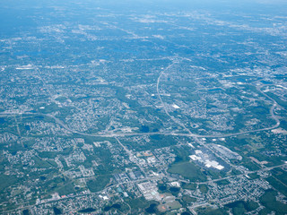 Fototapeta na wymiar Aerial view of Tampa, st petersburg and clearwater in Florida, USA