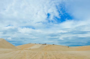 sand dunes and blue sky