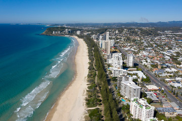 Obraz premium Palm beach at Burleigh Heads, Gold Coast, Queensland, Australia.