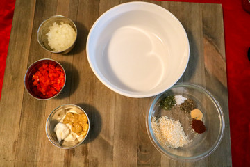 Ingredients of spices for Salmon 
