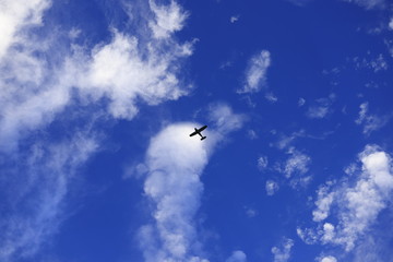 Beautiful morning clouds sky background.