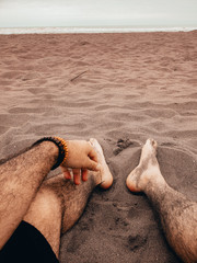 feet in the sand