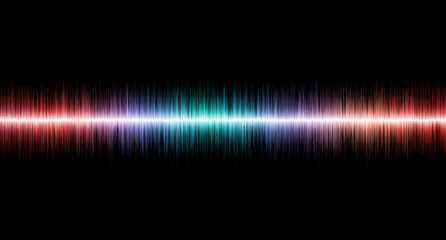 Abstract soundwave with Black Background illustration