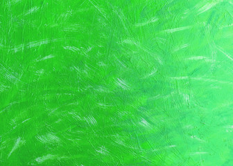 Abstract paint texture on canvas, background in light green color.