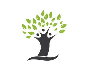 Obraz premium family tree logo template vector illustration