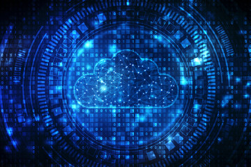 2d illustration of  Cloud computing, Cloud Computing Concept, Cloud computing technology internet concept background