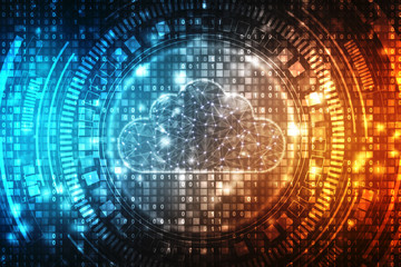 2d illustration of  Cloud computing, Cloud Computing Concept, Cloud computing technology internet concept background
